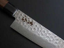 Load image into Gallery viewer, KICHIJI 45 LAYER HAMMERED DAMASCUS SANTOKU 180MM ROSEWOOD HANDLE
