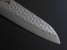 Load image into Gallery viewer, KICHIJI 45 LAYER HAMMERED DAMASCUS SANTOKU 180MM ROSEWOOD HANDLE
