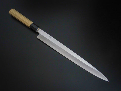 HITOHIRA KIKUCHIYO MANZO GINSAN / SILVER 3 YANAGIBA 300MM MAGNOLIA WOOD HANDLE