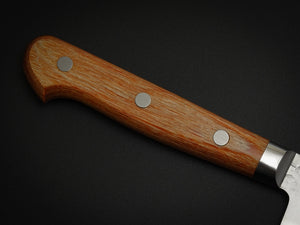 TAKAMURA CHROMAX HAMMERED PETTY KNIFE BROWN PAKKA WOOD HANDLE 130MM*