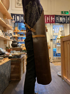 STALWART CRAFTS  CROSS STRAP LEATHER APRON BROWN